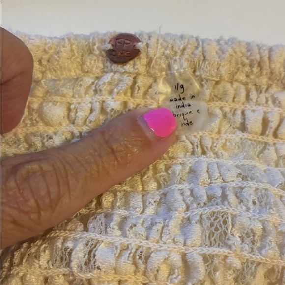 Free People Ivory One Raya Lace Bandana Top, size large - Picture 7 of 8